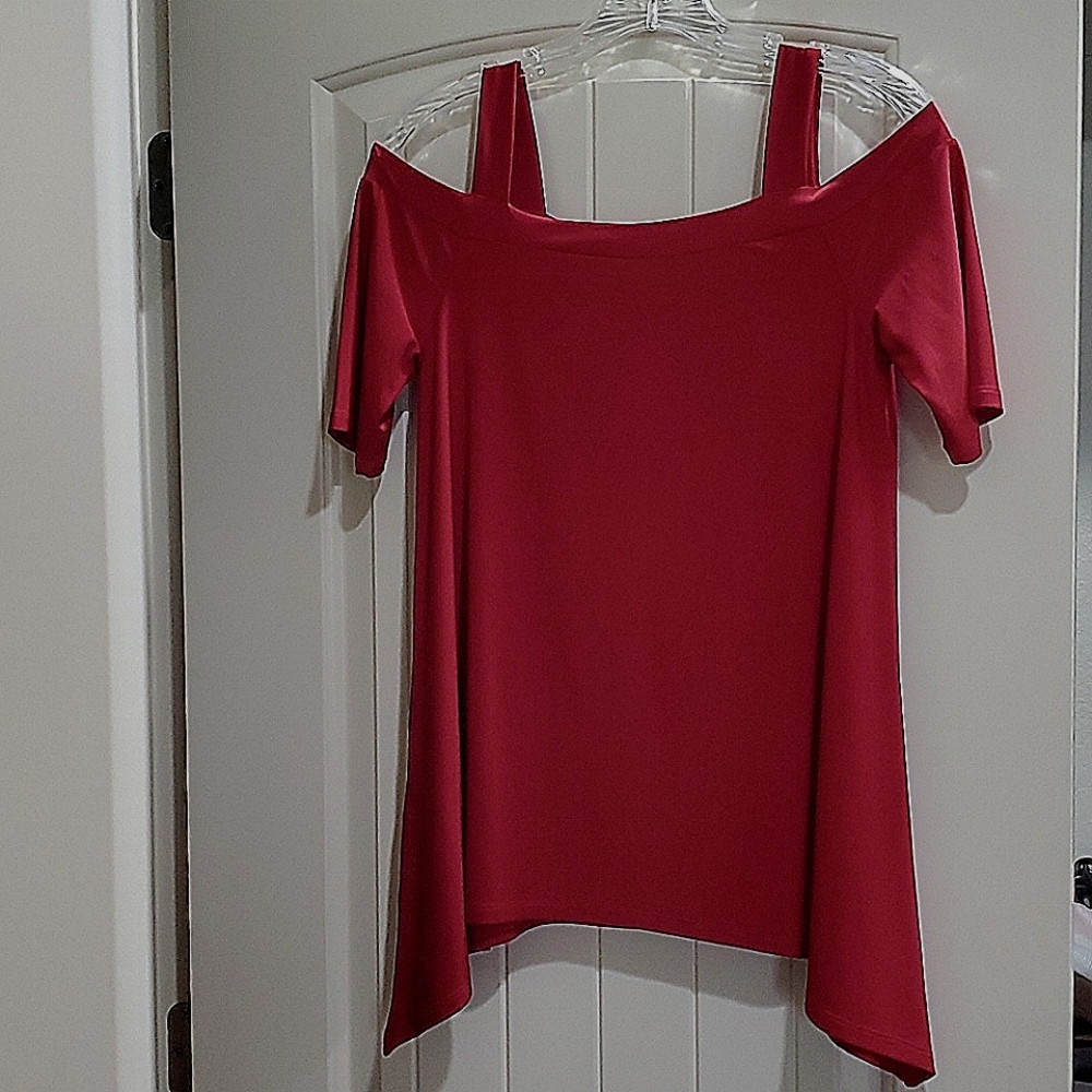 Dark Red (shoulderless)Top - Size Small